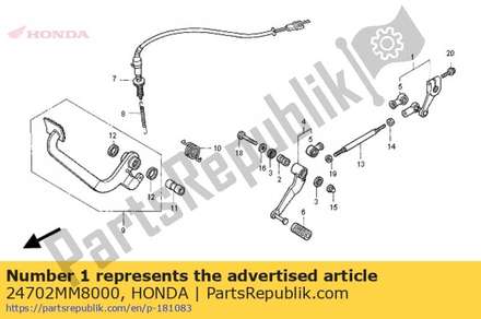 Arm comp., gear change 24702MM8000 Honda
