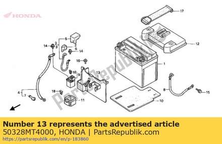 Plaat, batterij fr. 50328MT4000 Honda