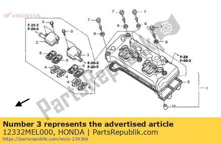 Cover, l. reed valve 12332MEL000 Honda