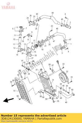 Cover, thermostat 3D8124130000 Yamaha