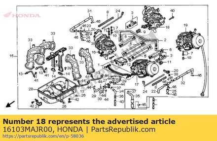 Carburetor assy ( 16103MAJR00 Honda