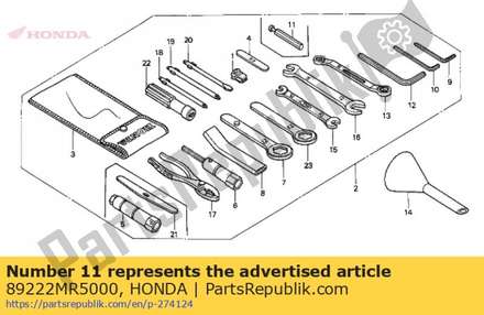 Hex wrench,10mm 89222MR5000 Honda