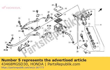 Guide, rr. brake hose 43468MGSD30 Honda