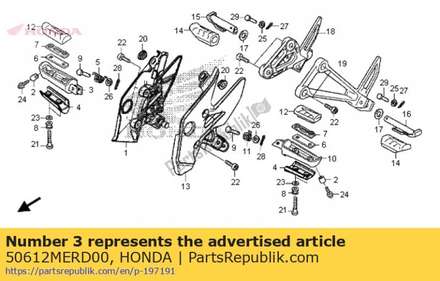 Arm, r. step 50612MERD00 Honda