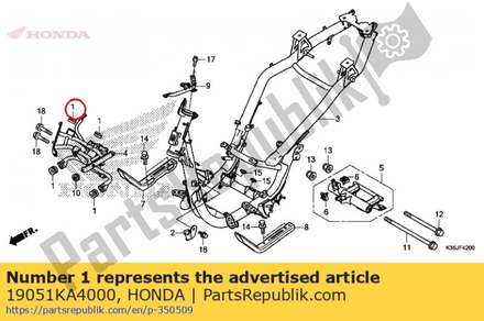 Rubber, radiator montage 19051KA4000 Honda