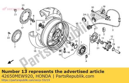 Wheel sub assy., rr. 42650MEW920 Honda