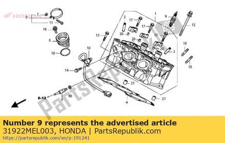 Plug, spark(vuh27es)(denso) 31922MEL003 Honda