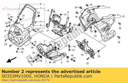 Body, r. skid plate 50353MV1000 Honda