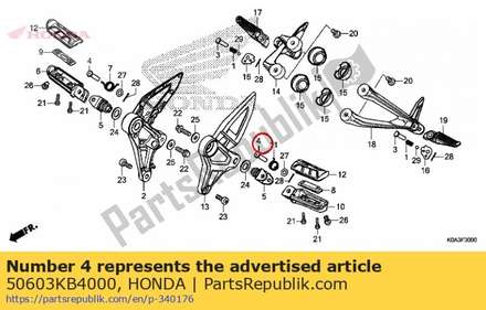 Pin, step bar joint 50603KB4000 Honda