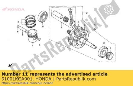 Bearing, radial ball, 28x 91001KGA901 Honda