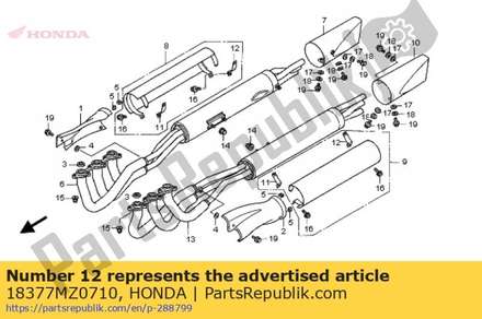 Band, rr. muffler cover 18377MZ0710 Honda