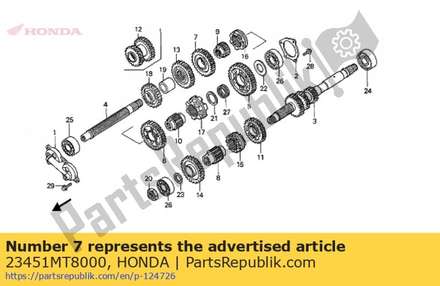 Gear, countershaft third 23451MT8000 Honda