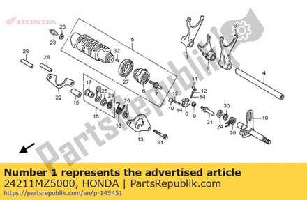 Fork, r. gearshift 24211MZ5000 Honda