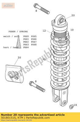 Bush+bearings cpl. pds 12mm'99 50180151S KTM