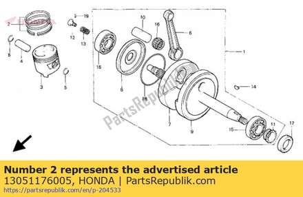Ring set, piston (1.00) ( 13051176005 Honda