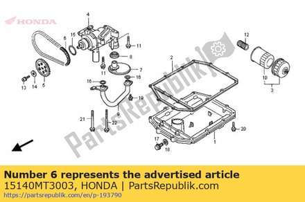 Chain oil pump,dr 15140MT3003 Honda