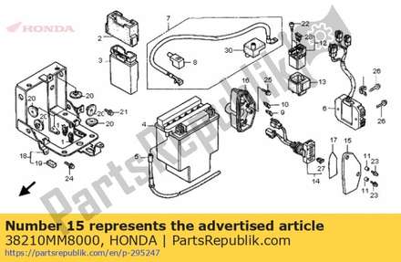Cover, fuse box 38210MM8000 Honda