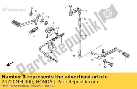 Pedal comp., gear change 24720MEL000 Honda