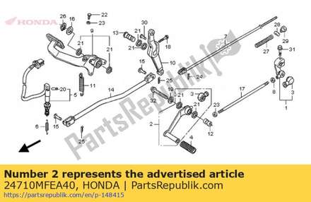 Pedal comp., gear change 24710MFEA40 Honda