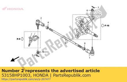 End comp., l. tie rod (le 53158HP1003 Honda