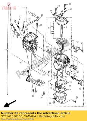 Throttle screw set 3CF141030100 Yamaha