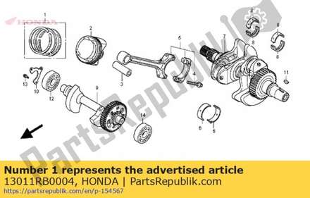 Ring set, piston (std.) ( 13011RB0004 Honda