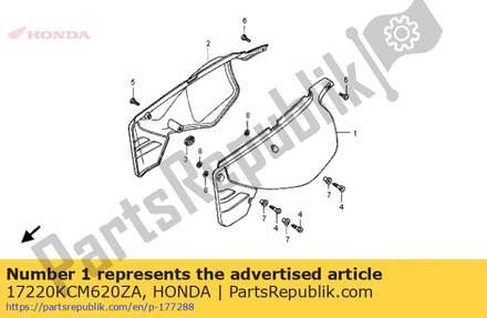 Cover, air cleaner case * 17220KCM620ZA Honda
