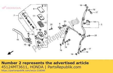 Hose comp., r. fr. brake 45124MT3611 Honda