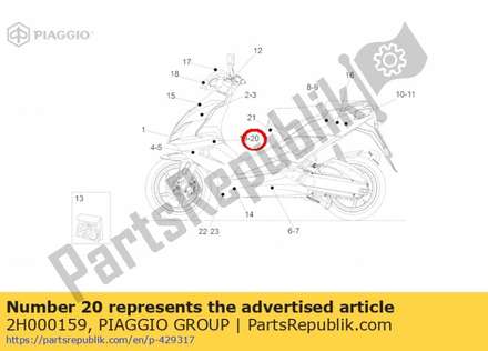 Sticker 2H000159 Piaggio Group