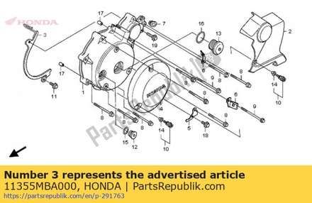 Plate comp., drive chain guide 11355MBA000 Honda