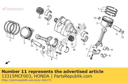 Bearing c, crankshaft (br 13315MCF003 Honda