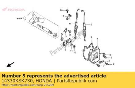 Cable comp., r. ex. valve 14330KSK730 Honda