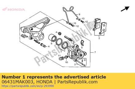 Seal set, piston 06431MAK003 Honda