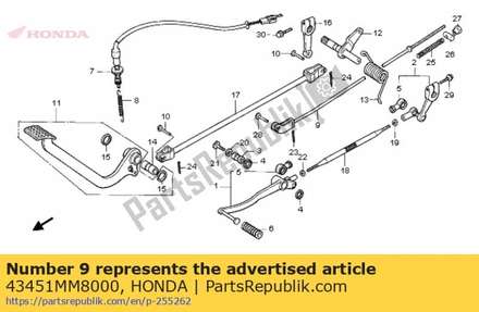 Rod, rr. brake 43451MM8000 Honda