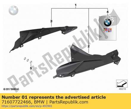 Set of hp carbon plaque holders 71607722466 BMW