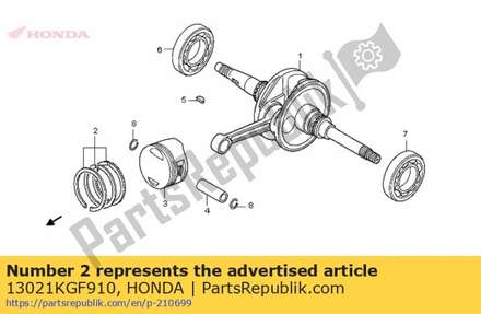Ring set, piston(0.25) 13021KGF910 Honda