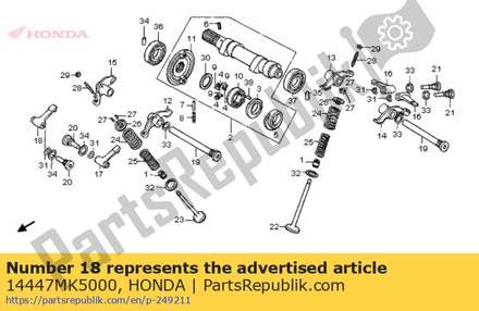 Arm, r. ex. valve sub rocker 14447MK5000 Honda