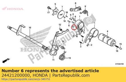 Pin, gearshift drum 24421200000 Honda
