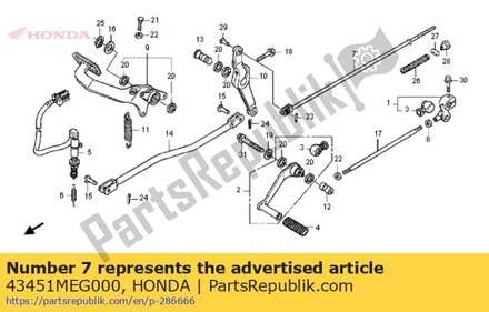 Rod comp., rr. brake 43451MEG000 Honda