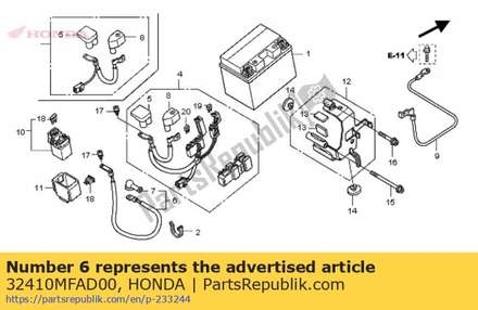 Cable, starter motor 32410MFAD00 Honda