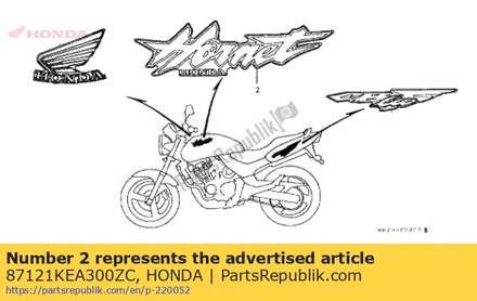 Mark, fuel tank *type3 * (type3 ) 87121KEA300ZC Honda