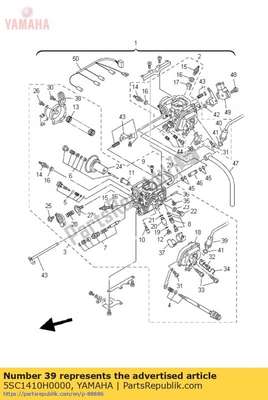 Fuel cut solenoid valve 5SC1410H0000 Yamaha