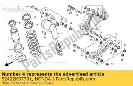 Adjuster, spring 52422KS7701 Honda