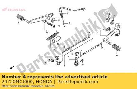 Pedal comp., gear change 24720MCJ000 Honda