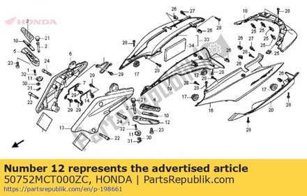 Arm, l. pillion step *nh3 50752MCT000ZC Honda