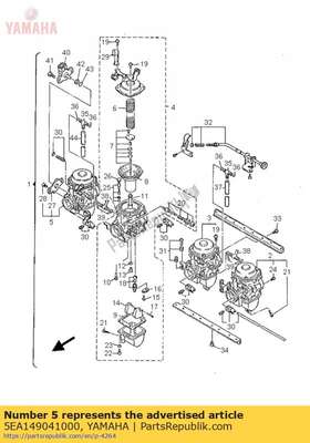 Carburetor assy 4 5EA149041000 Yamaha