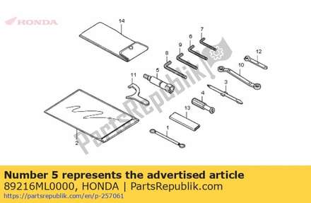 Wrench, plug (p16) 89216ML0000 Honda