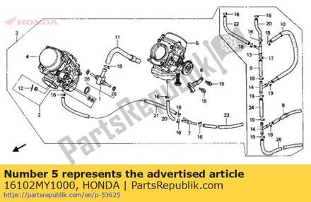 Carburateur montage r 16102MY1000 Honda