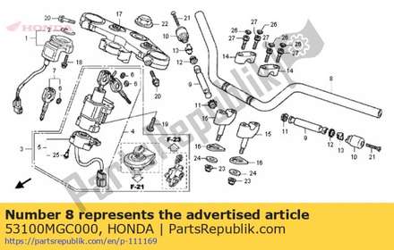 Pipe, steering handle 53100MGC000 Honda