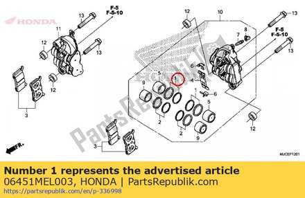 Seal set, piston(32) 06451MEL003 Honda